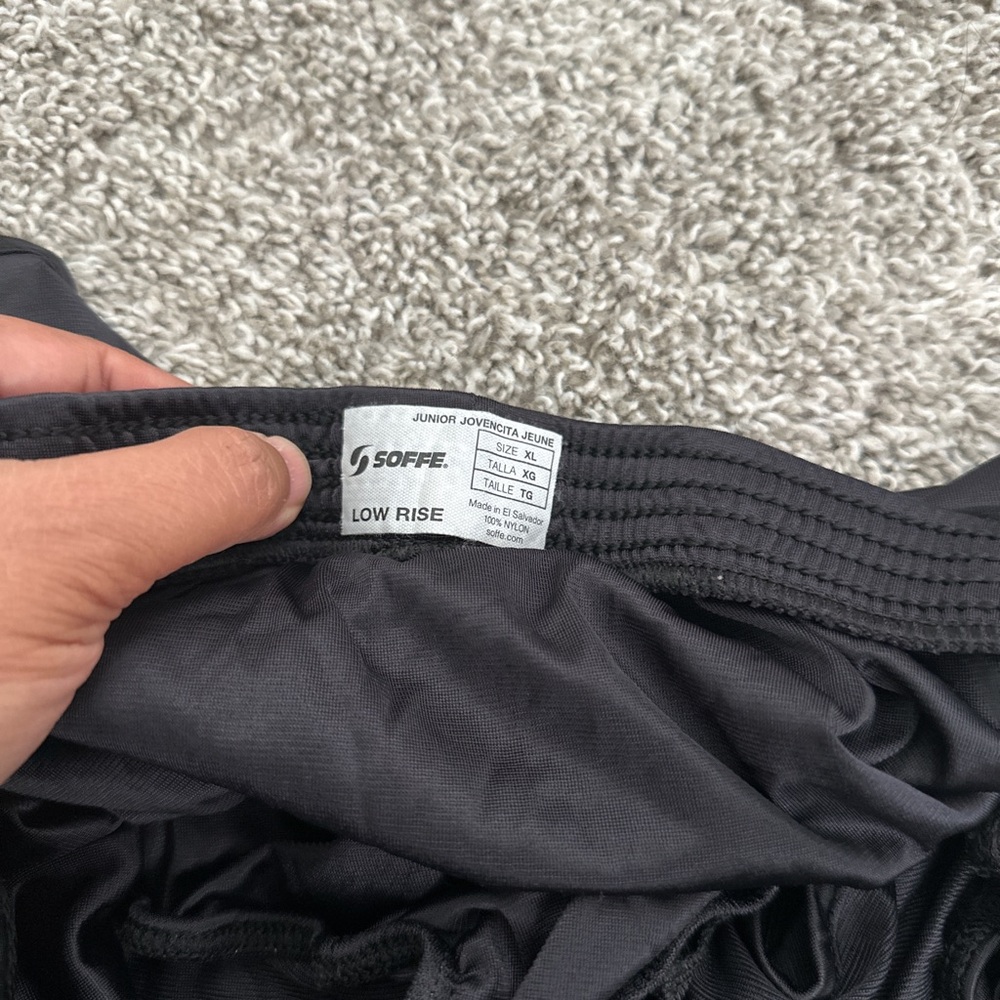 Soffe Black Athletic Running Shorts with Inner Liner - Picture 6 of 8